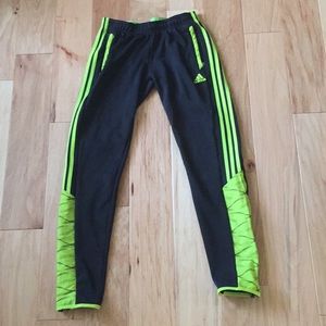 Green adidas soccer sweats